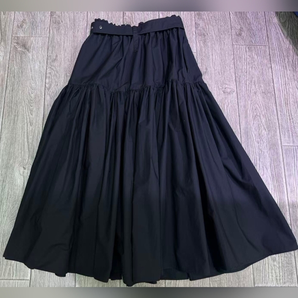 JIL SANDER Belted cotton-poplin midi skirt - Picture 6 of 9